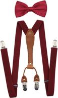 🎩 jaifei wedding elastic suspenders with bowtie logo