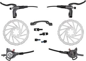 img 4 attached to 🚲 Bucklos MTB Hydraulic Disc Brakes Set: Enhanced Braking Power for Mountain Bikes, XC Trail, e-Bike, and Fat Bikes