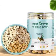premium freeze dried turtle treats - natural chicken, duck, and fish meat blend - human-grade 3-in-1 turtle food logo