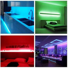img 1 attached to Versatile Battery Powered LED Strip Lights - 6.5FT/2M RGB Color Changing Flexible 🔋 Rope Lights for Home, Bedroom, DIY, Party - Indoor/Outdoor 60 LEDs SMD5050 LED Strip Kit