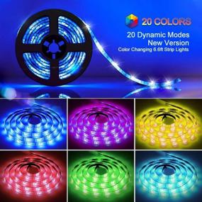 img 2 attached to Versatile Battery Powered LED Strip Lights - 6.5FT/2M RGB Color Changing Flexible 🔋 Rope Lights for Home, Bedroom, DIY, Party - Indoor/Outdoor 60 LEDs SMD5050 LED Strip Kit