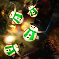 ❄️ snowman candy christmas string lights xmas lights - 11 ft 2-inch, 15 covers, 30 leds - fairy string lights for indoor and outdoor christmas tree decoration, st. nicholas day decor - nimoco логотип