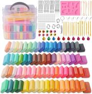 🎨 deecoo polymer clay kit: 70 vibrant colors, 1.2 oz/block, soft oven bake modeling clay with 19 creation tools and 10 accessories – perfect diy art set for boys and girls, great clay kids gifts logo