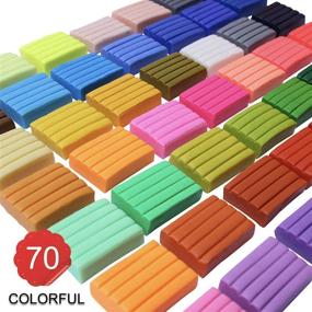 img 2 attached to 🎨 DeeCoo Polymer Clay Kit: 70 Vibrant Colors, 1.2 oz/Block, Soft Oven Bake Modeling Clay with 19 Creation Tools and 10 Accessories – Perfect DIY Art Set for Boys and Girls, Great Clay Kids Gifts