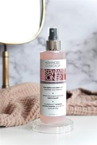 img 2 attached to Revitalize Your Skin with 8oz Advanced Clinicals Rosewater Toner: Charcoal, 🌹 Aloe Vera, and pH Balancing Formula – Detoxify, Hydrate, and Boost Skin Tone!