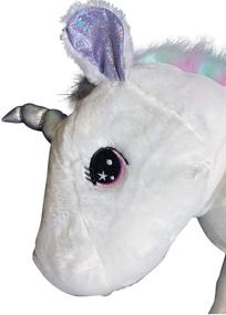 img 1 attached to 🦄 Giant Unicorn Pillow Plush Toy: Perfect Nursery Room Decoration for Kids & Babies - XXL Size, Huge, Big & Cuddly Doll