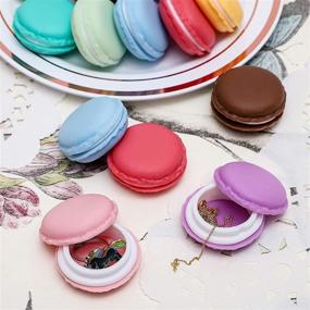 img 3 attached to 📦 Juvale 16-Pack Mini Macaron Jewelry and Pill Storage Box Containers, Variety of Colors, Compact Size 1.5 x .5 Inches