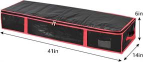 img 2 attached to 🎁 BoxLegend Wrapping Paper Storage Container: Under Bed Organizer for 20 Rolls, Ribbon, Bows - Underbed Gift Wrap Bags included!