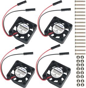 img 4 attached to 💨 Improved MakerFocus 4pcs Raspberry Pi 4B Fan with DC Brushless Cooling and 3.3V 5V Heatsink Cooler Radiator Connector, Separating One-to-Two Interface for Raspberry Pi 4/ Pi 3/3B+ and Pi Zero/Zero W, Ideal for Other Project Uses