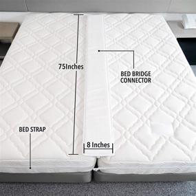 img 1 attached to FeelAtHome Bed Bridge: Twin to King Converter Kit for Seamless Bed Transformation - Turn Twin Beds into a King - Mattress Connector with Strap for Ultimate Comfort