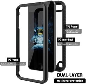 img 3 attached to PBRO Case for iPod Touch 7 Case/iPod Touch 6 Case/iPod Touch 5 Case Cute Universe Case Dual Layer Hybrid Anti-Slip Sturdy Case Rugged Shockproof Case for Apple iPod Touch 7th/6th/5th Generation-Black