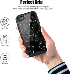 img 2 attached to PBRO Case for iPod Touch 7 Case/iPod Touch 6 Case/iPod Touch 5 Case Cute Universe Case Dual Layer Hybrid Anti-Slip Sturdy Case Rugged Shockproof Case for Apple iPod Touch 7th/6th/5th Generation-Black