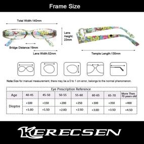 img 3 attached to 👓 Stylish and Affordable - Kerecsen Women's Reading Glasses: 4 Pairs of Fashionable Ladies' Spring Hinge Readers
