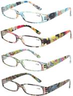 👓 stylish and affordable - kerecsen women's reading glasses: 4 pairs of fashionable ladies' spring hinge readers logo
