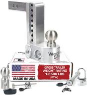 🚚 weigh safe ws8-2-set: съемное присоединение 8" с 2" приемником - регулируемое алюминиевое крепление с шкалой, набор ключей - грузоподъемность до 12,500 фунтов (5,670 кг) - включает 2 нержавеющих стальных шара, кронштейн для приемника, замок цепи, замок скобки. логотип