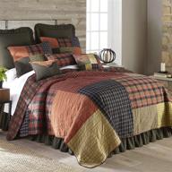 woodland square king quilt by donna sharp - lodge patchwork pattern - machine washable logo