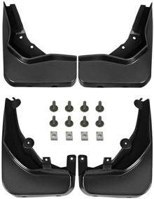 img 4 attached to A-Premium Splash Guards Mud Flaps Replacement for Mercedes-Benz W212 E Class Sport 2014-2016 Sedan Sport Model - Front and Rear 4-PC Set