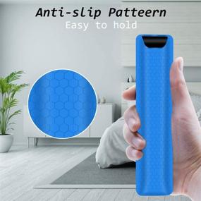 img 2 attached to Silicone Protective Case Cover Holder for Samsung Smart TV Remote Controller - BN59 Series, Anti-Lost Lightweight Skin Sleeve Protector, Blue