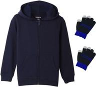 bienzoe anti pilling fleece zip up uniform boys' clothing logo