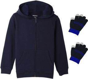 img 4 attached to Bienzoe Anti Pilling Fleece Zip Up Uniform Boys' Clothing