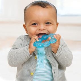 img 1 attached to 3-Pack Water Teethers: Soothing Blue and Green Teething Toys, 7 x 2.25 x 8 Inch (Pack of 3)