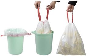 img 2 attached to 🗑️ Doryh 7 Gallon Medium White Drawstring Trash Bags, Pack of 120 Counts, 2 Rolls