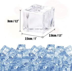 img 3 attached to 🧊 HUIANER 20 Pcs 1.2 inch Clear Acrylic Plastic Ice Cubes - Perfect for Display, Photography Props, and Home Décor