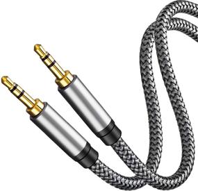 img 4 attached to 🎧 Aux Cable 15Ft, Tan QY 3.5mm Male to Male Auxiliary Audio Stereo Cord for Car, Headphones, iPods, iPhones, iPads, Tablets, Laptops, Android Smart Phones & More (15Ft/5M, Silver)