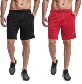 img 4 attached to 🩳 PRIESSEI Men's 7-Inch Workout Running Shorts - Athletic Lightweight Gym Shorts with Zippered Pockets