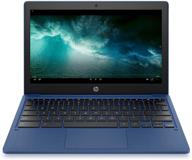 hp chromebook 11-inch laptop, 2020 model - mediatek mt8183, 4gb ram, 32gb storage, chrome os - 11a-na0030nr (indigo blue) logo