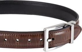 img 1 attached to Black Feather Reversible Dockers Boys' Belt Accessories