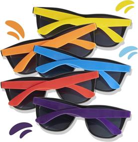 img 3 attached to 🕶️ Prextex 25 Pack UV Protected Kids Neon Sunglasses: Assorted Neon Colored Perfect Party Favors for Summer Fun and Last Day of School Gifts