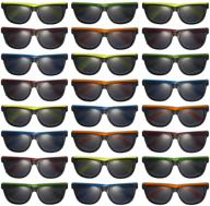 🕶️ prextex 25 pack uv protected kids neon sunglasses: assorted neon colored perfect party favors for summer fun and last day of school gifts логотип