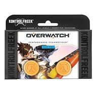 kontrolfreek overwatch игровые накладки для пальцев для ps4/ps5 - 1 палец с высоким возвышением, 1 палец с средним возвышением - оранжевый логотип