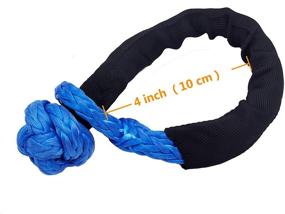 img 2 attached to 🔹 Ucreative Synthetic Soft Shackle 7/16 Inch x 20 Inch - High Strength UHMWPE Rope Shackle for Off-Road Recovery - Blue (2-Pack)