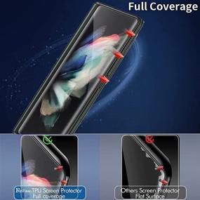 img 1 attached to 📱 Защитная пленка Ferilinso Samsung Galaxy Z Fold 3 5G TPU - 2 штуки | Разблокировка по отпечатку, дружественная к чехлам, без пузырей, HD, защита от царапин+