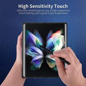 img 2 attached to 📱 Защитная пленка Ferilinso Samsung Galaxy Z Fold 3 5G TPU - 2 штуки | Разблокировка по отпечатку, дружественная к чехлам, без пузырей, HD, защита от царапин+