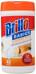 img 1 attached to 🍊 Brillo Basics Citrus Cleaning Wipes - Multi Surface, Orange Scented, 40 Count