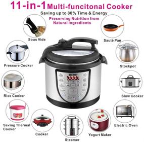 img 2 attached to 🍲 Ultimate 4 Qt Electric Pressure Cooker: 18 Cooking Options, Stainless Steel Inner Pot, Sous Vide, Rice Cooker, Egg Cooker, and More