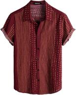 🌴 vatpave summer tropical hawaiian winered men's shirts: stylish and vibrant clothing for a trendy look logo