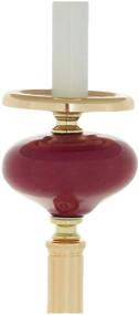 img 3 attached to 🏺 Ore International K-4101BD-31 Ceramic/Brass Table and Floor Lamp Set, Burgundy, Pack of 3