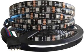 img 4 attached to 💡 Waterproof IP65 300 SMD 5050 RGB LED Strip with Black PCB Board - 5M Length, DC 12V, Flexible Lighting