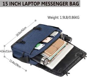 img 3 attached to Lightweight Resistant Messenger Crossbody Vonxury Laptop Accessories for Bags, Cases & Sleeves
