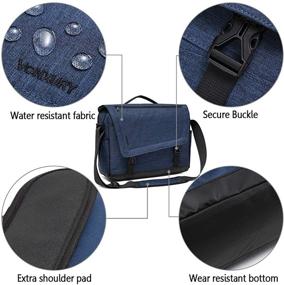 img 1 attached to Lightweight Resistant Messenger Crossbody Vonxury Laptop Accessories for Bags, Cases & Sleeves