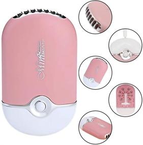 img 3 attached to Feugole Eyelash Fan: Mini USB Rechargeable Lash Dryer for Extensions and Eyelash Extend – Electric Handheld Fan