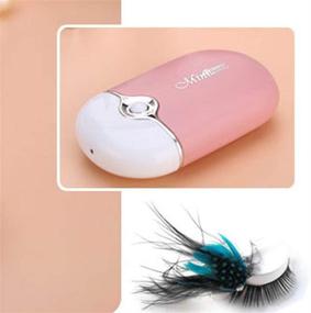 img 2 attached to Feugole Eyelash Fan: Mini USB Rechargeable Lash Dryer for Extensions and Eyelash Extend – Electric Handheld Fan