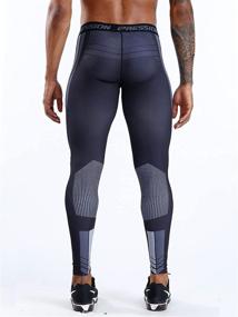 img 1 attached to CANGHPGIN Compression Baselayer Running Leggings Sports & Fitness in Australian Rules Football