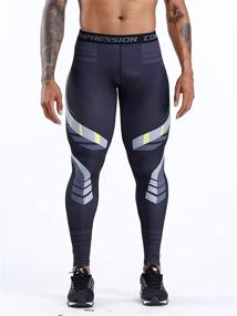 img 2 attached to CANGHPGIN Compression Baselayer Running Leggings Sports & Fitness in Australian Rules Football
