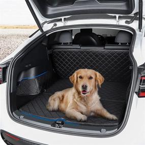 img 2 attached to High-Quality Trunk Mats for Tesla Model Y: Waterproof Cargo Liner, Dog Car Seat Covers & All-Weather Rear Floor Mat