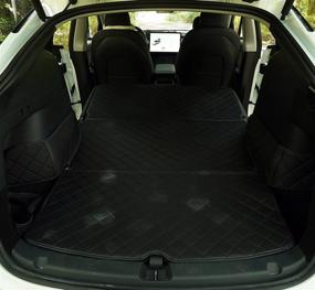 img 3 attached to High-Quality Trunk Mats for Tesla Model Y: Waterproof Cargo Liner, Dog Car Seat Covers & All-Weather Rear Floor Mat